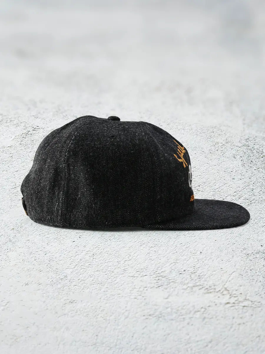The Flat Head - Speed Queen Denim Hat Black [FN-HC008]