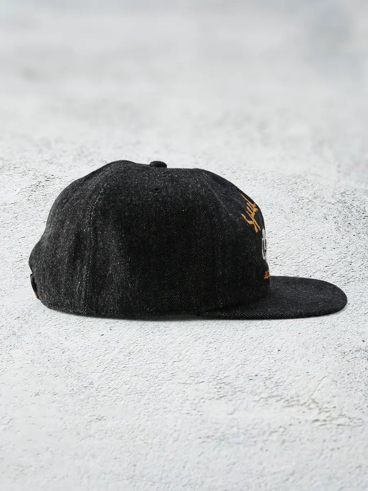 The Flat Head - Speed Queen Denim Hat Black [FN-HC008]