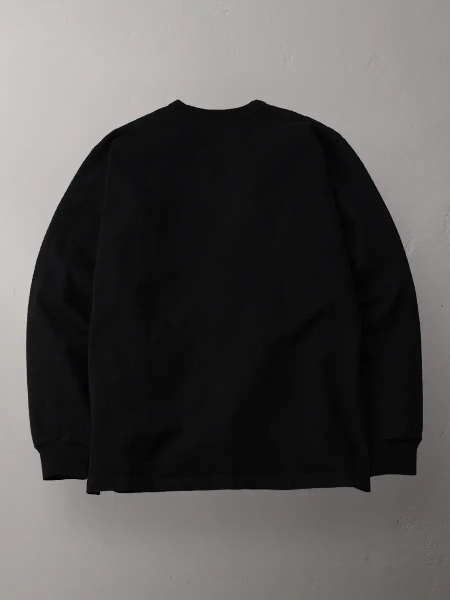 The Flat Head - 20oz Heavy Long Sleeve Loop-wheel Shirt - Black [FN-HTKL-001] ON PREORDER*