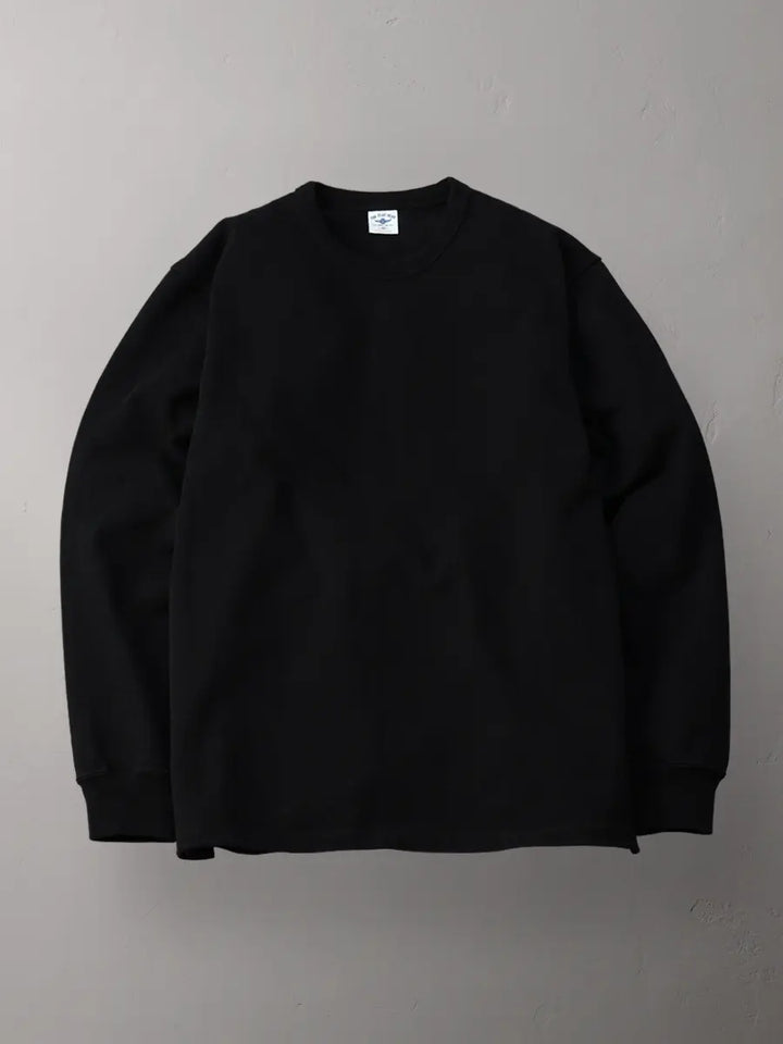 The Flat Head - 20oz Heavy Long Sleeve Loop-wheel Shirt - Black [FN-HTKL-001] ON PREORDER*