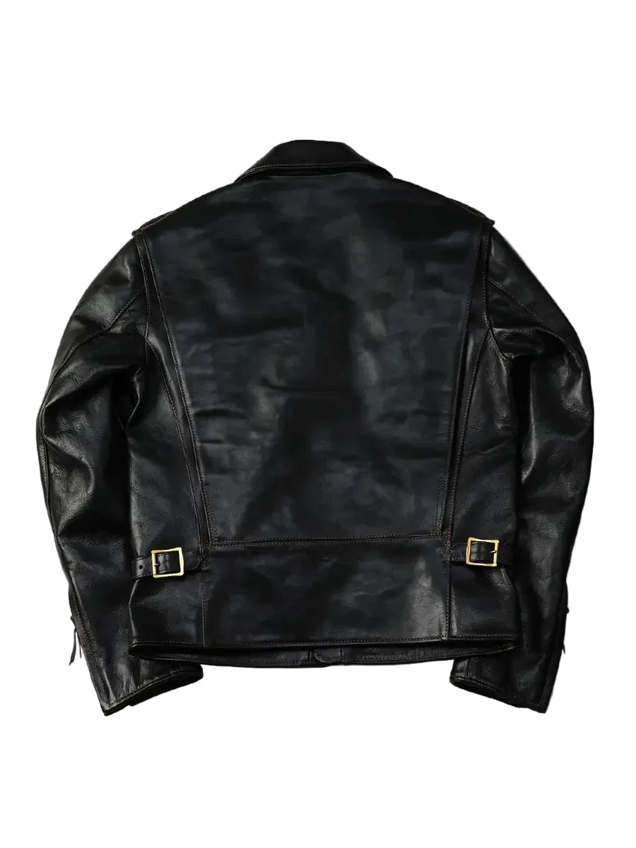 The Flat Head - Horsehide Leather Black Double Riders Jacket [FN-LJ-HW004] ON PREORDER*