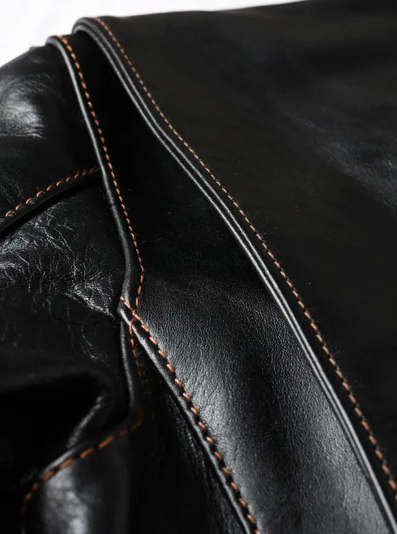 The Flat Head - Horsehide Leather Black Double Riders Jacket [FN-LJ-HW004] ON PREORDER*