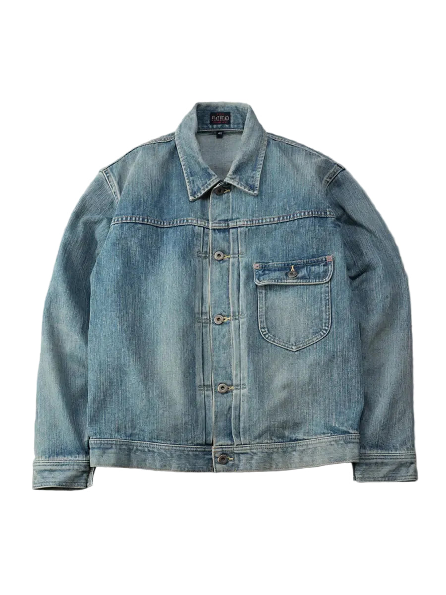 The Flat Head - Left-hand Twill "Real Aging" 1940s Jacket [FN-OJ-D101C]
