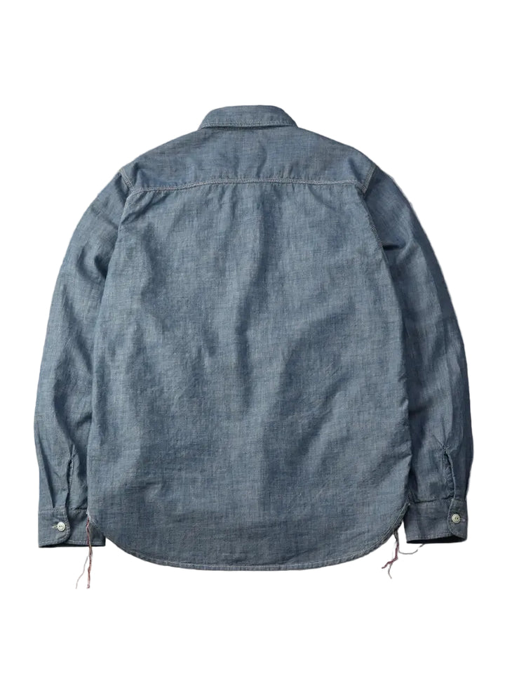 The Flat Head - Chambray Work Shirt Indigo [FN-SCK-010L]
