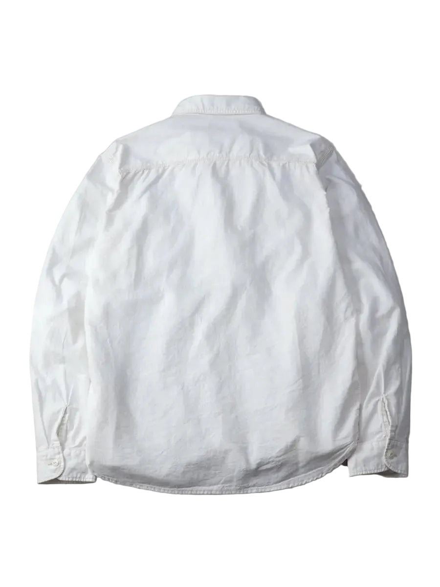 The Flat Head - Chambray Work Shirt White [FN-SCK-010L]