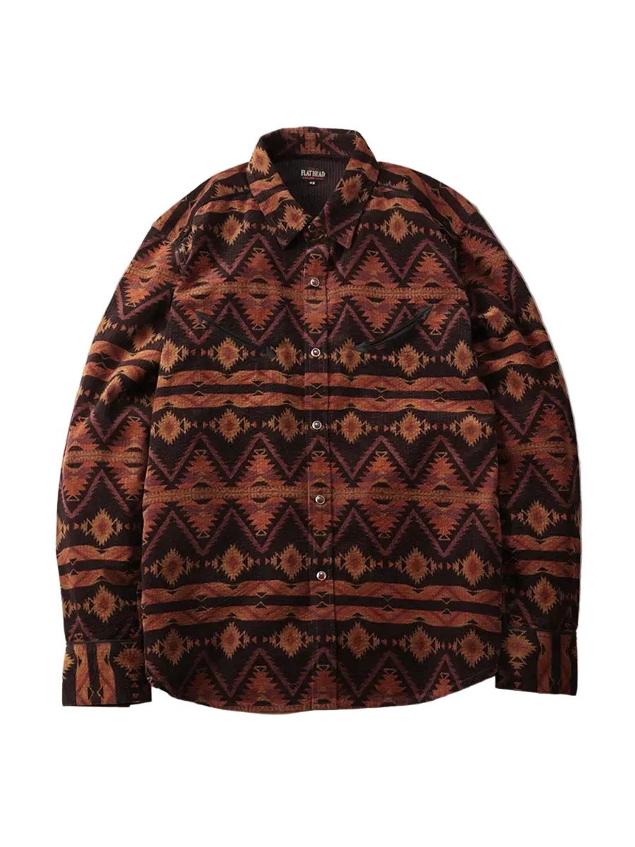 The Flat Head - Printed Western Shirt [FN-SCW-004L] COMING SOON*