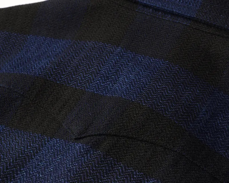 The Flat Head - Indigo-Dyed Block Check Flannel Western Shirt [FN-SNW-101LSP] ON PREORDER*