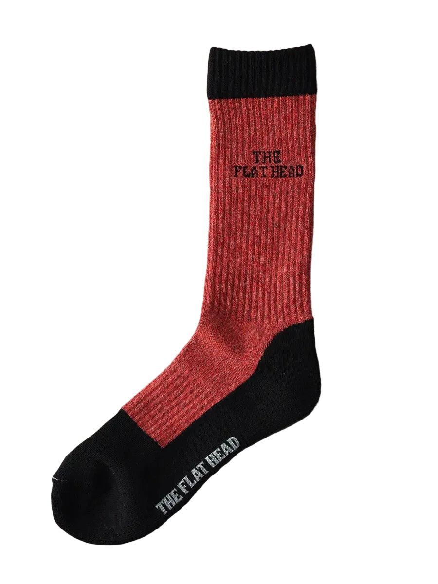 The Flat Head - Boot Socks Red [FN-SS-101]