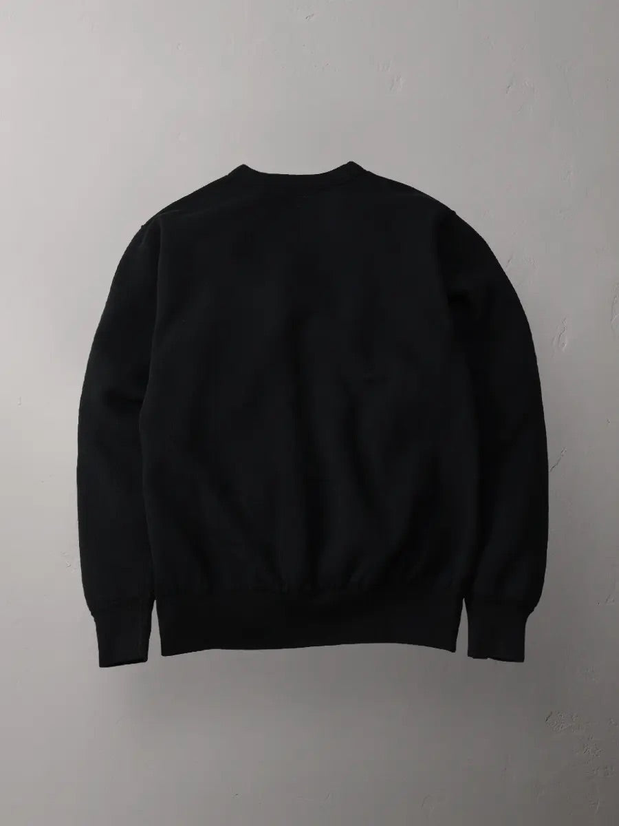 The Flat Head Plain Crewneck - Black [FN-SWC-301]