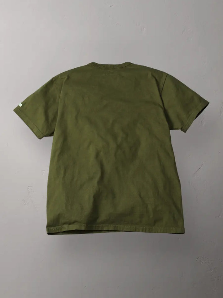 The Flat Head Plain Tee - Olive [FN-THC-001]