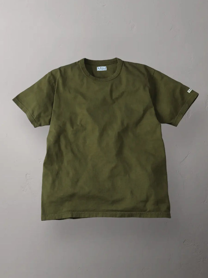 The Flat Head Plain Tee - Olive [FN-THC-001]