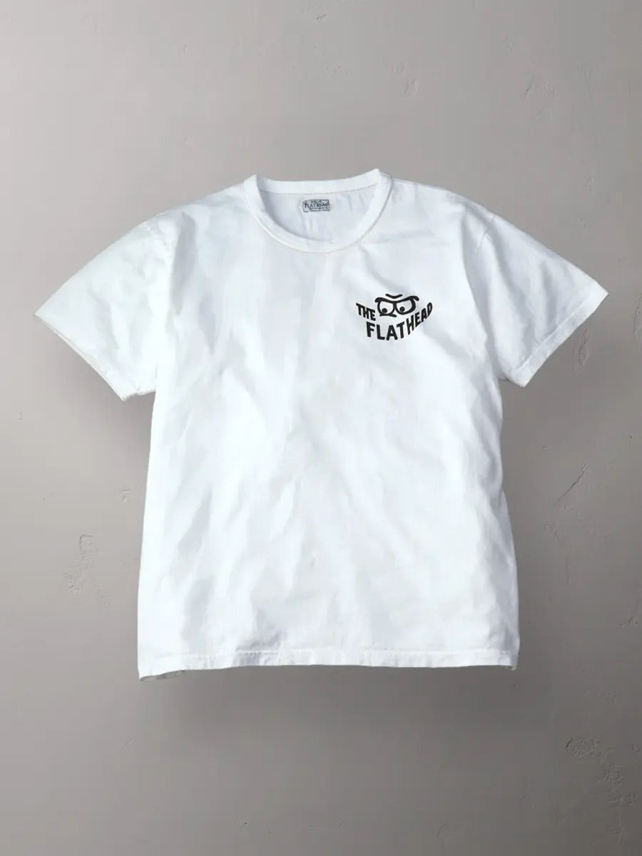 The Flat Head Flucky Tee - White [FN-THC-045]