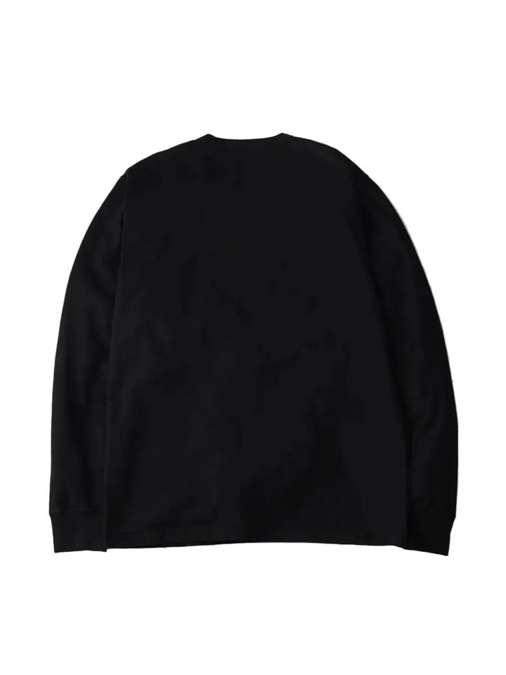 The Flat Head - Long Sleeve Henley Shirt Black [FN-TSHL-004]