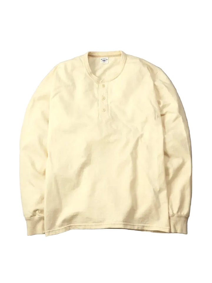 The Flat Head - Long Sleeve Henley Shirt Natural [FN-TSHL-004]