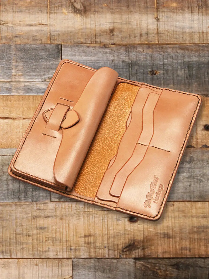 The Flat Head - Long Leather Wallet Tan [FN-WLN1-4SC]