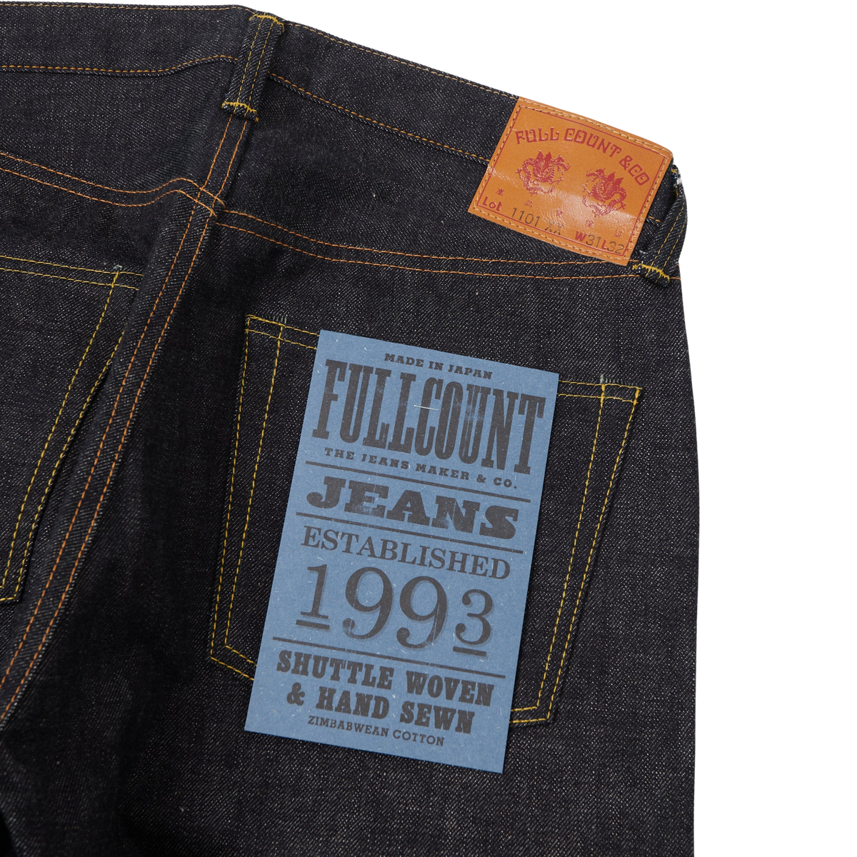 FULLCOUNT - Straight 15.5oz Raw Denim Selvedge Jeans [1101XX]