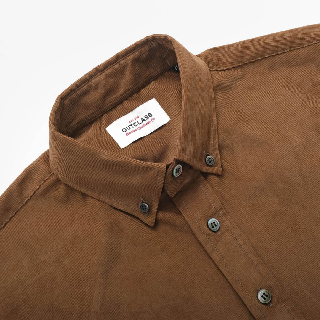 Outclass - Tan Baby Corduroy Classic Shirt [2368]
