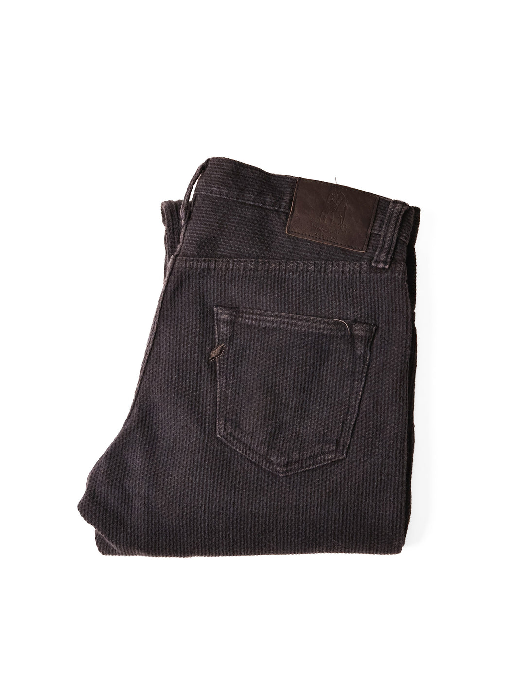 Pure Blue Japan - Black/Grey Sashiko Slim Tapered Jeans