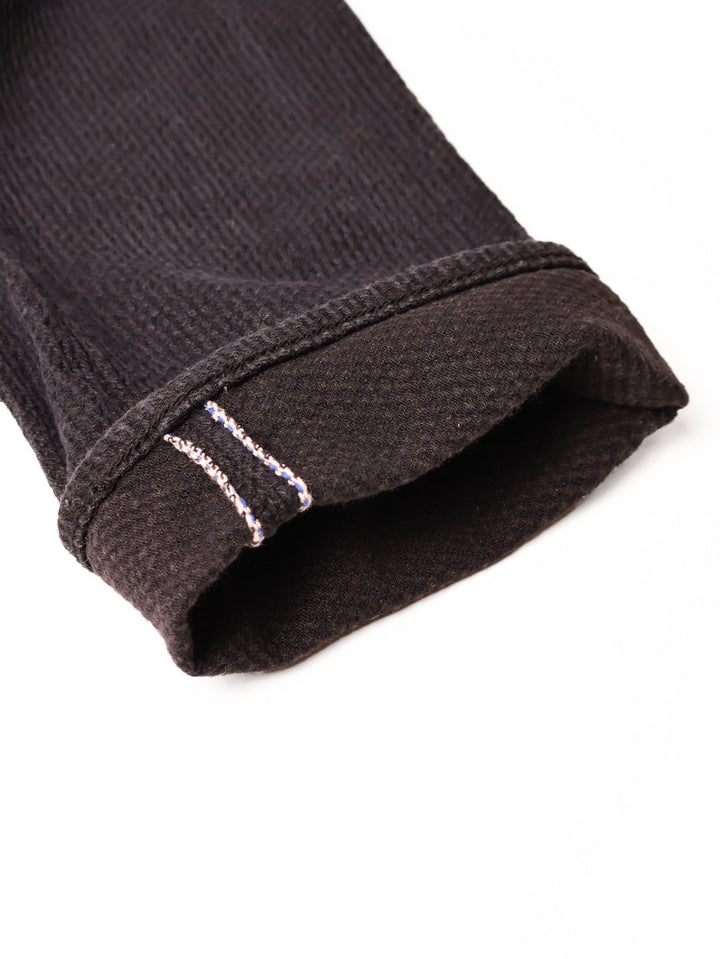 Pure Blue Japan - Black/Grey Sashiko Slim Tapered Jeans