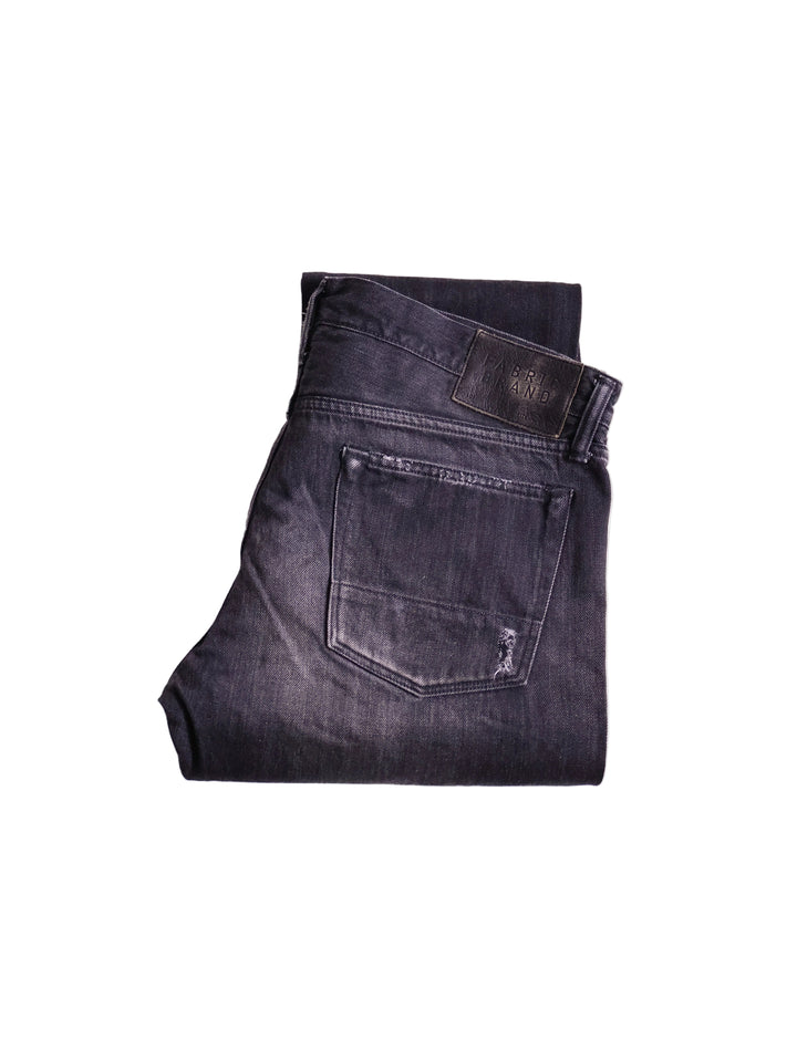 Fabric Brand - Tapered Fit Black Faded Selvedge Jeans [32]