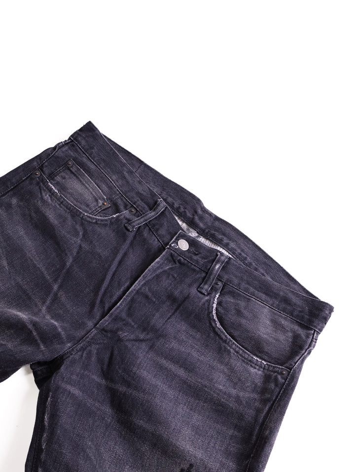 Fabric Brand - Tapered Fit Black Faded Selvedge Jeans [32]