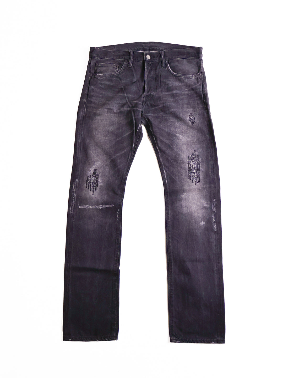 Fabric Brand - Tapered Fit Black Faded Selvedge Jeans [32]