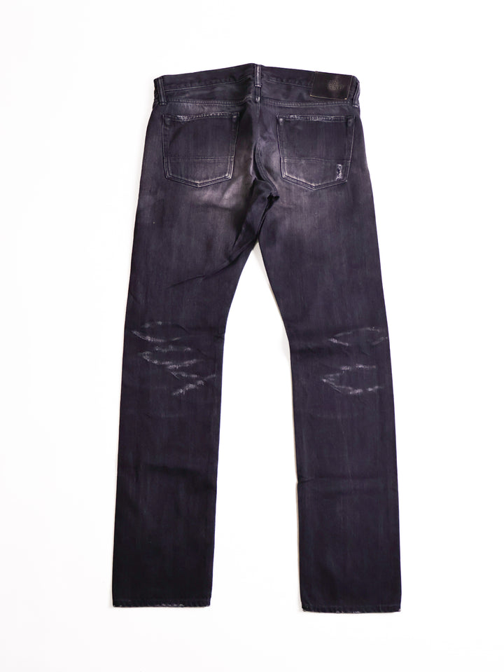 Fabric Brand - Tapered Fit Black Faded Selvedge Jeans [32]