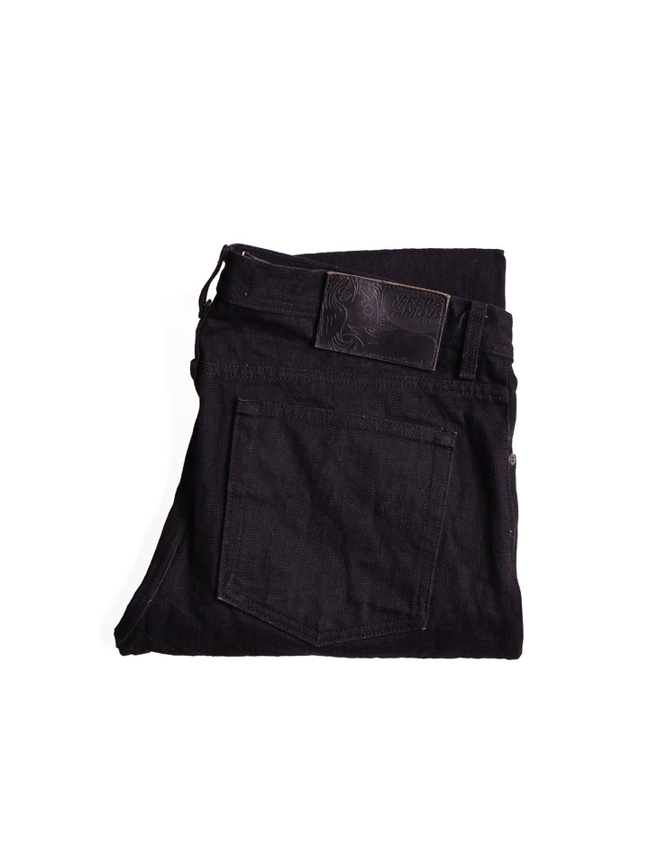 NAKED &amp; FAMOUS - Tapered Fit Shinigami Black Selvedge Jeans [36]