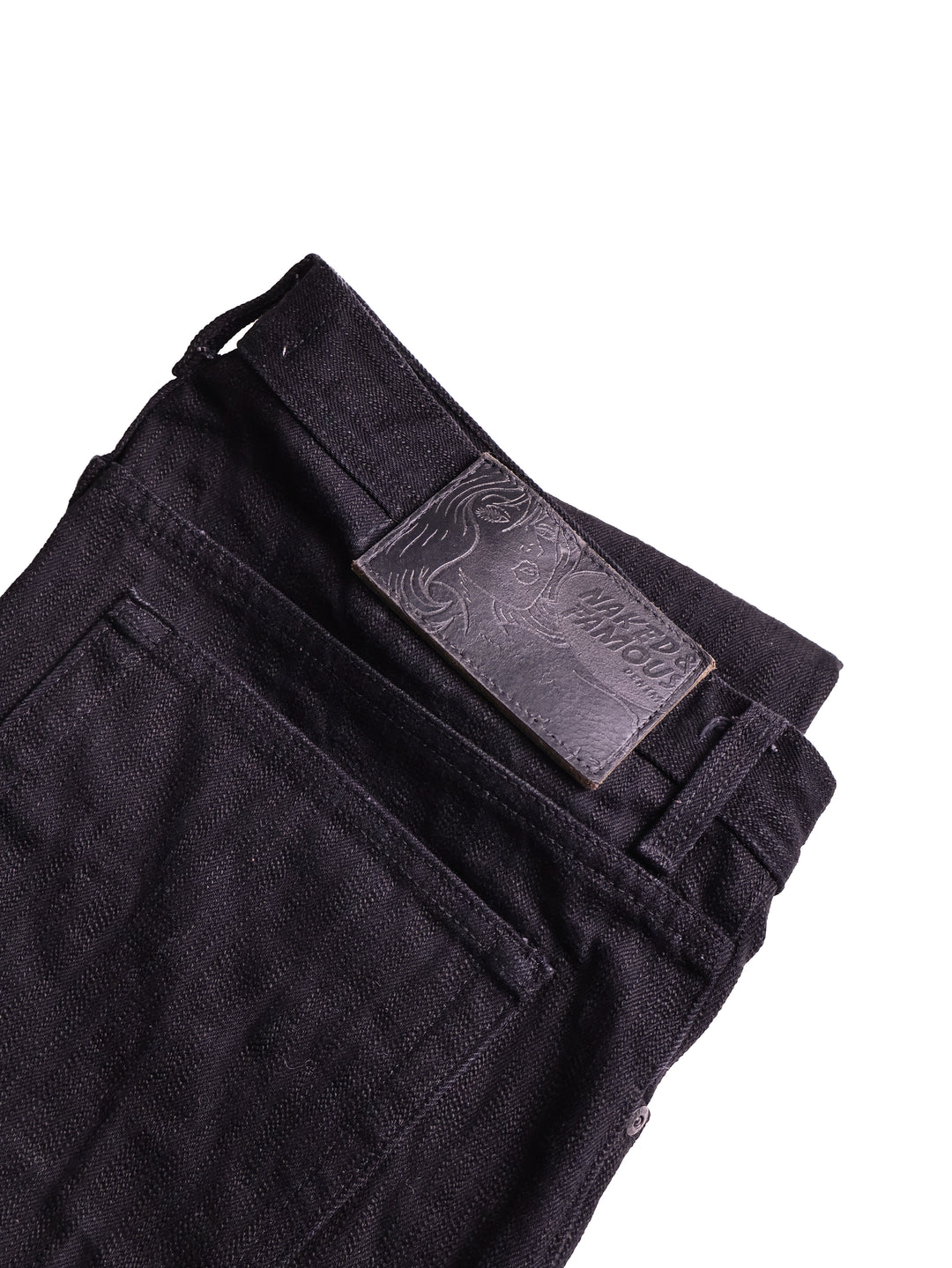 NAKED &amp; FAMOUS - Tapered Fit Shinigami Black Selvedge Jeans [36]
