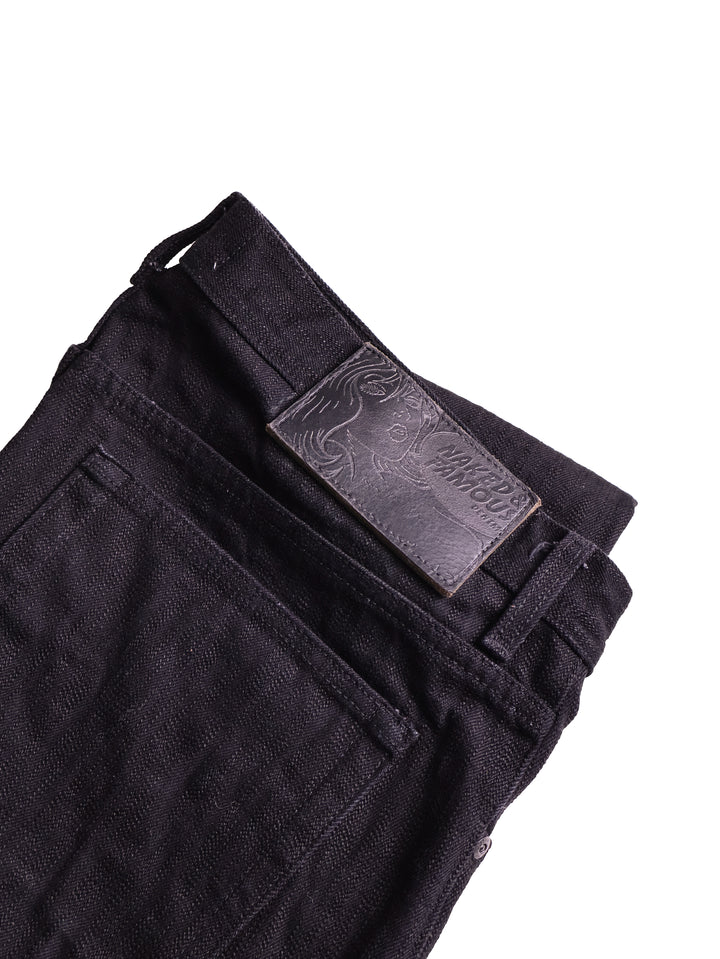 NAKED &amp; FAMOUS - Tapered Fit Shinigami Black Selvedge Jeans [36]