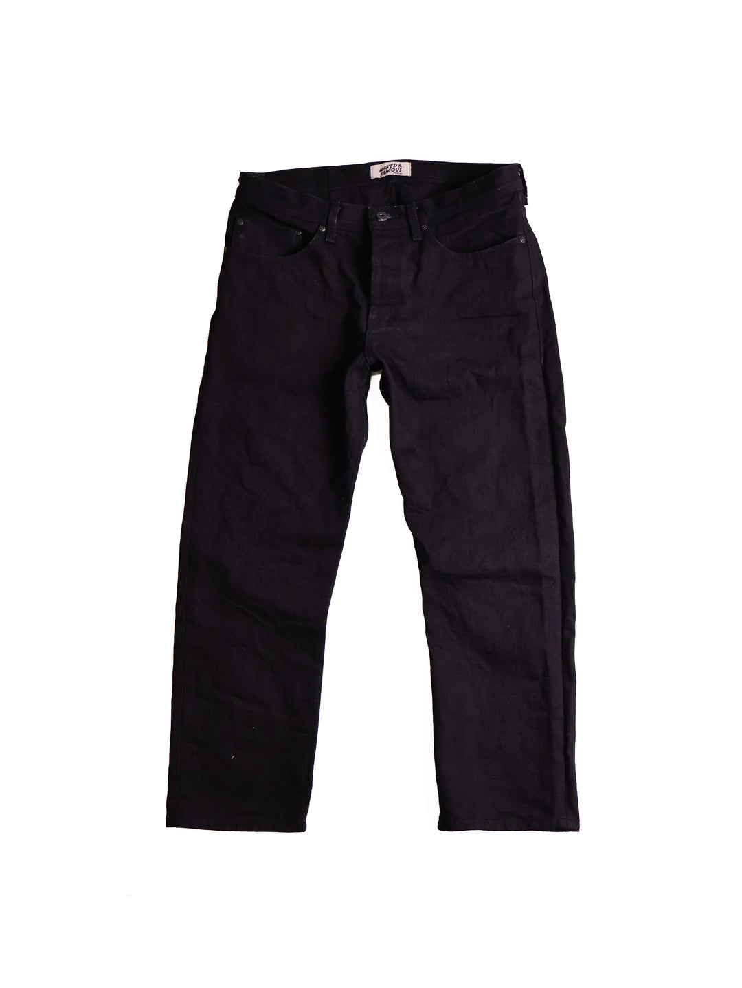NAKED &amp; FAMOUS - Tapered Fit Shinigami Black Selvedge Jeans [36]