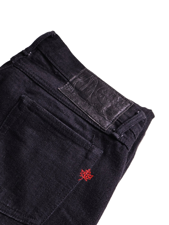 NAKED &amp; FAMOUS - Relaxed Straight Fit Black Selvedge Jeans [33]