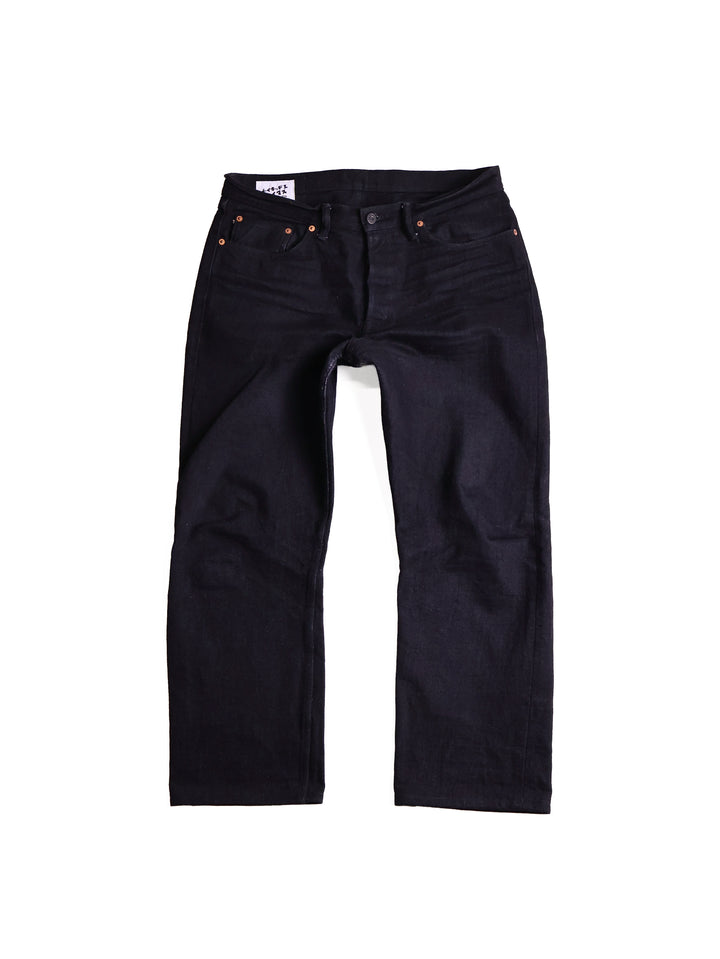 NAKED &amp; FAMOUS - Relaxed Straight Fit Black Selvedge Jeans [33]