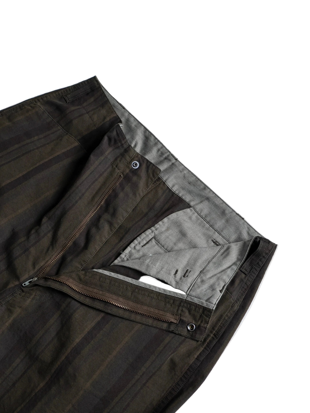 Nanamica - Brown Striped Wide Trousers [30]
