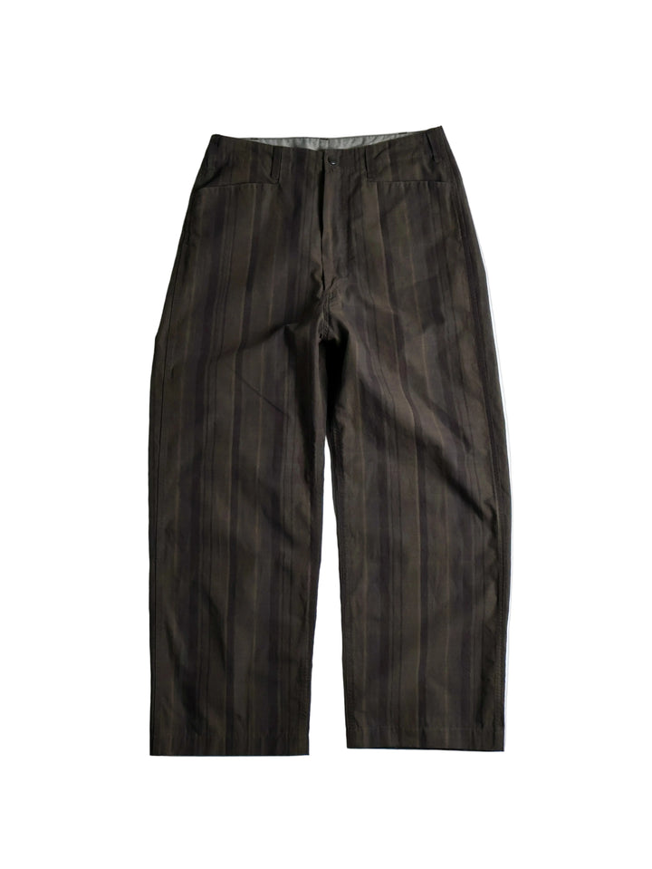 Nanamica - Brown Striped Wide Trousers [30]