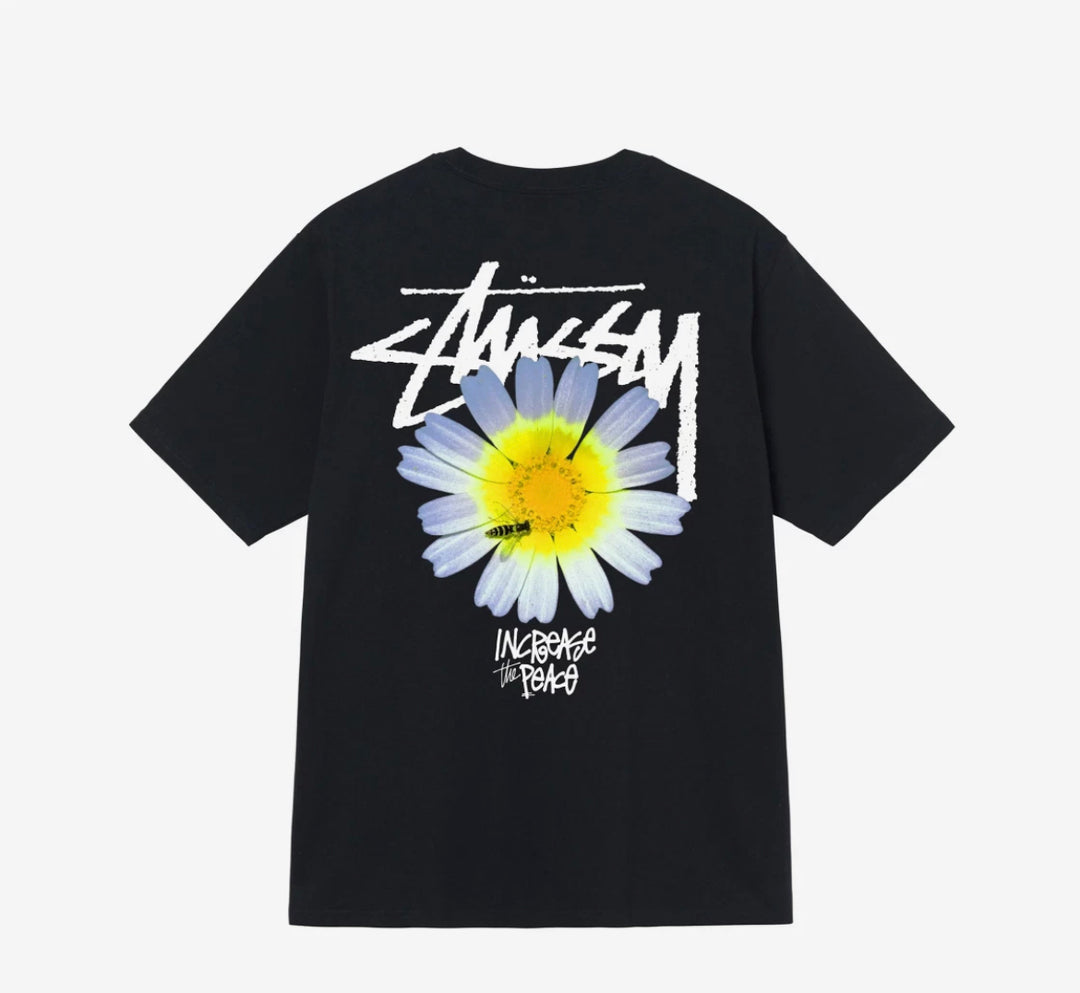 Stüssy Increase The Peace Flower Tee Shirt Black