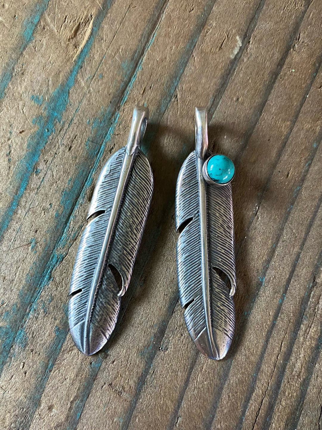 Red Rabbit Trading Co. Crow Feather Pendant (with stone)