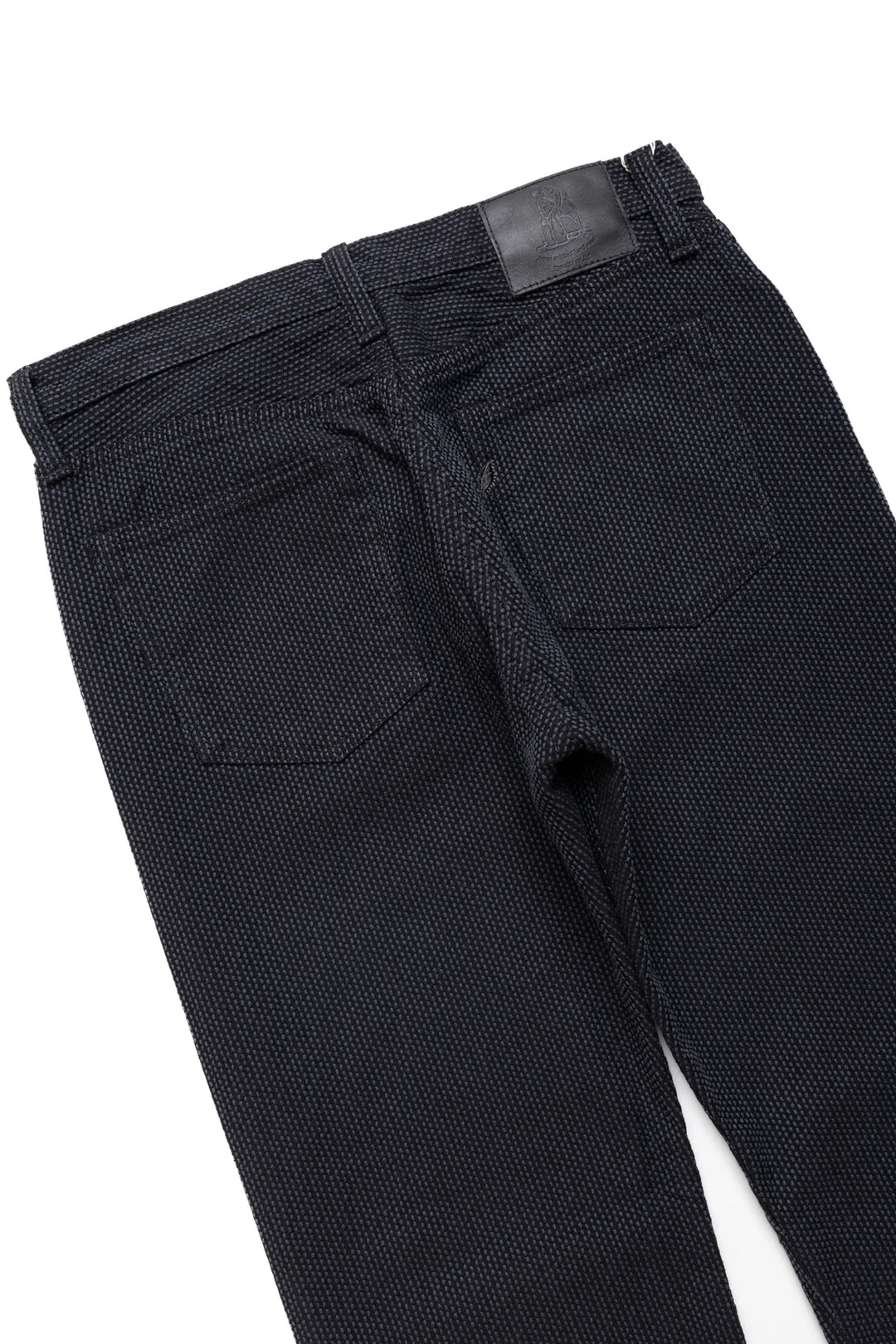 Pure Blue Japan Loose Fit Sashiko Pants - Grey/Black [1170-1-BK]