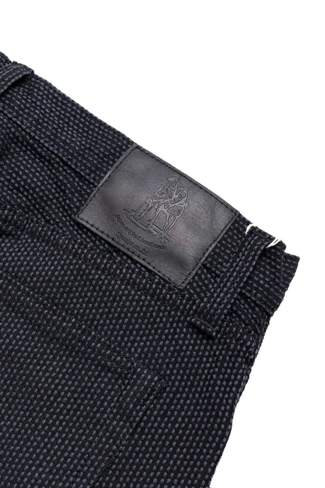 Pure Blue Japan Loose Fit Sashiko Pants - Grey/Black [1170-1-BK]