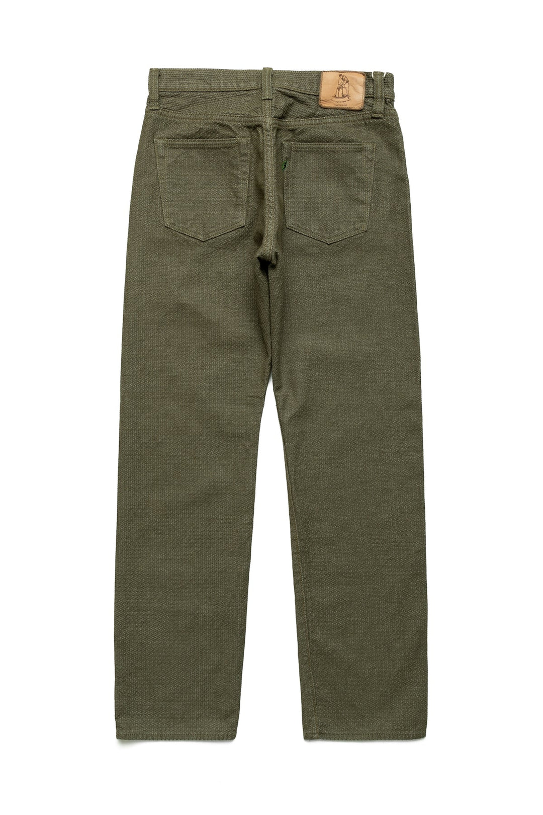 Pure Blue Japan Loose Fit Sashiko Pants - Olive [1170-1-OLV]