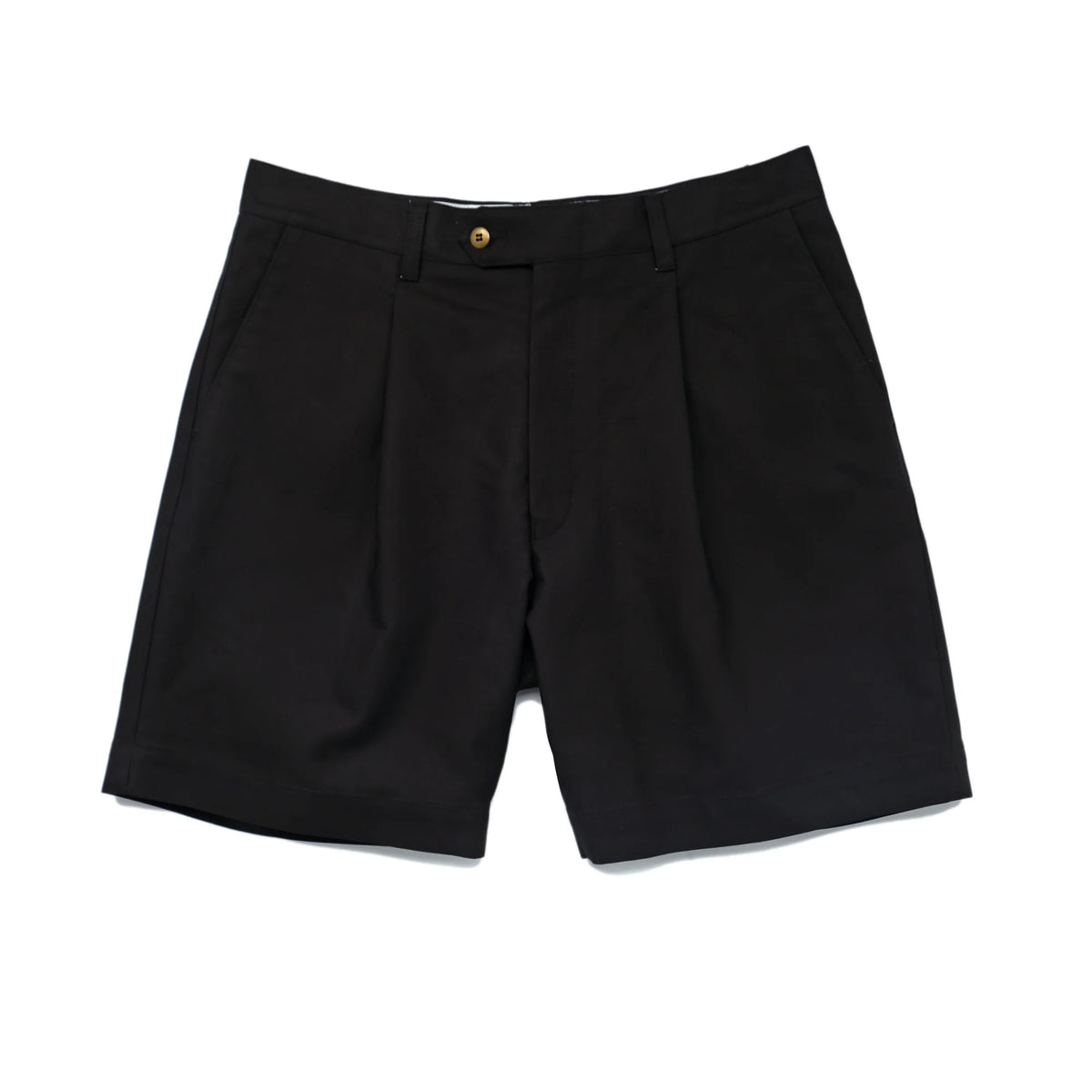 Outclass - Black Sateen Pleated Shorts [1571]