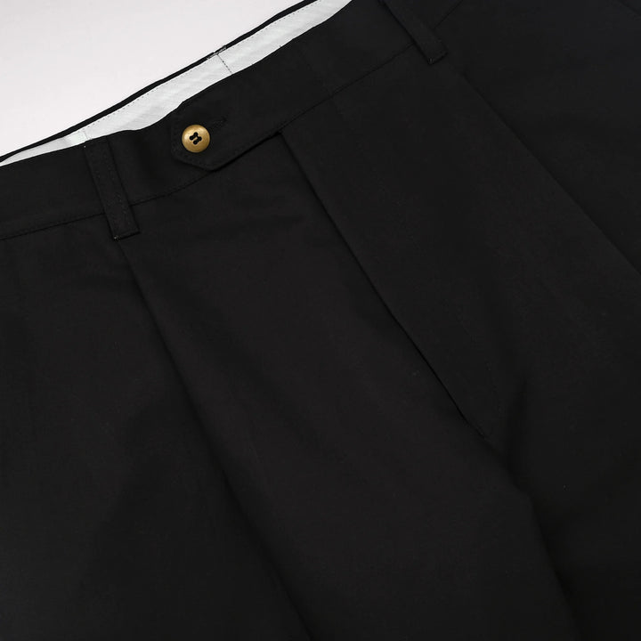 Outclass - Black Sateen Pleated Shorts [1571]