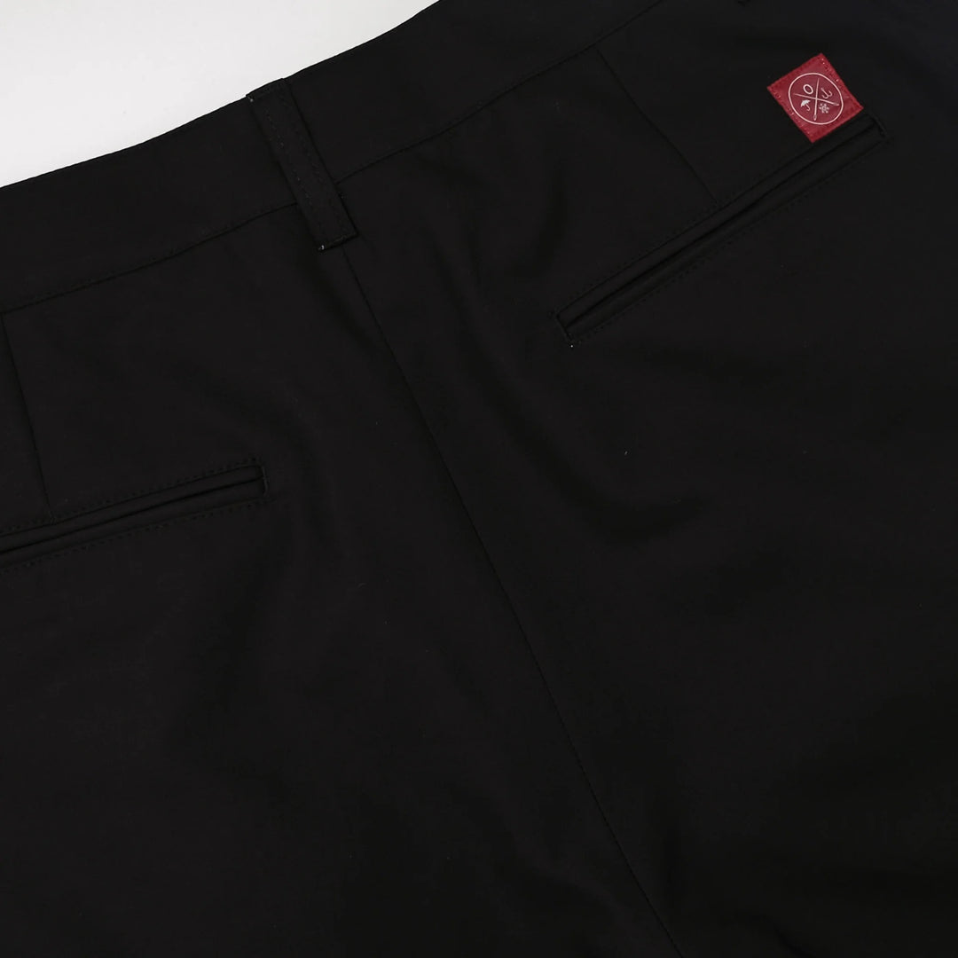 Outclass - Black Sateen Pleated Shorts [1571]