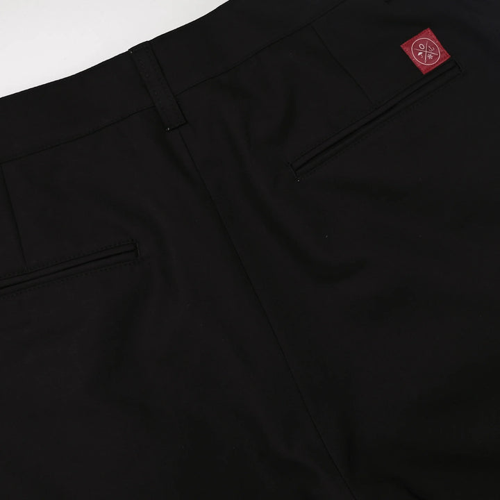 Outclass - Black Sateen Pleated Shorts [1571]