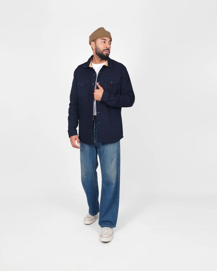 Dehen 1920 - Skyline Overshirt Indigo Sashi-Ori [OS003-INS]