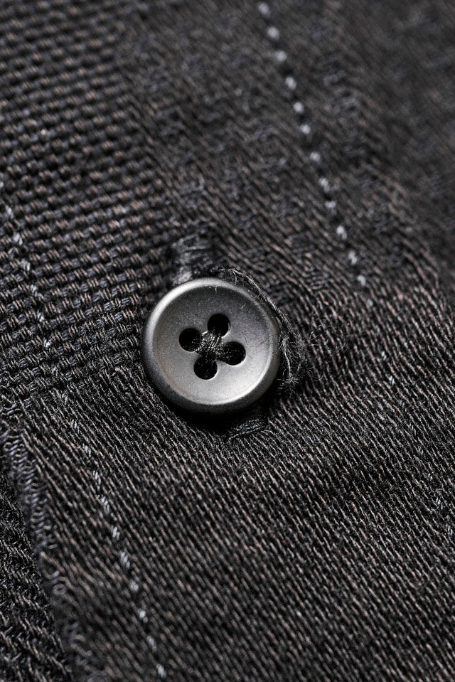 Pure Blue Japan Woven Jaccquard BORO Patchwork Shirt [2239-BK]