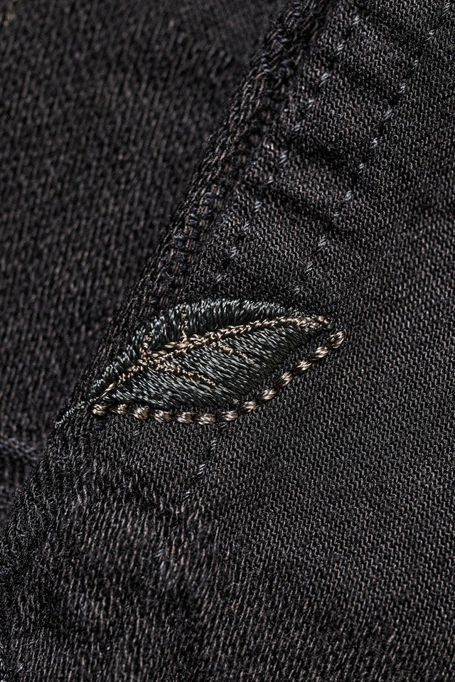 Pure Blue Japan Woven Jaccquard BORO Patchwork Shirt [2239-BK]