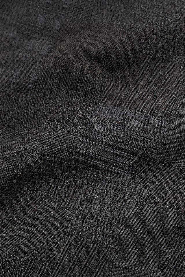 Pure Blue Japan Woven Jaccquard BORO Patchwork Shirt [2239-BK]