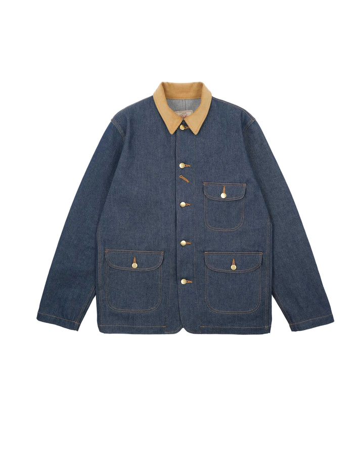 Dehen 1920 - Chore Coat 2.0 Indigo Denim/Fawn Corduroy [JA088-INFN]