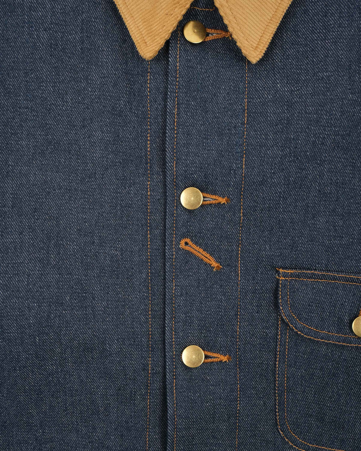 Dehen 1920 - Chore Coat 2.0 Indigo Denim/Fawn Corduroy [JA088-INFN]